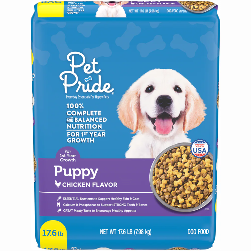 Pet Pride Puppy Formula Dry Dog Food 17.6lb Bag
