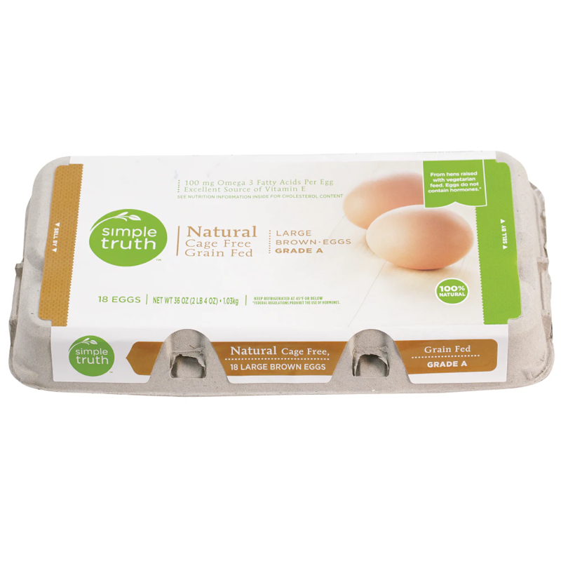 Simple Truth Cage Free Brown Eggs Carton view 1