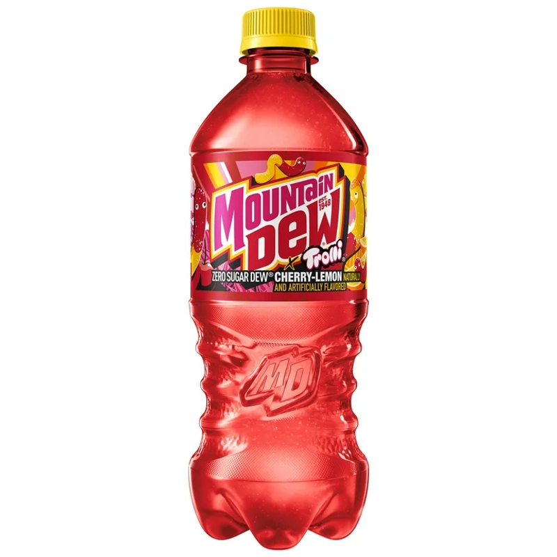 Mountain Dew Zero Sugar Trolli Cherry Lemon 20oz bottle