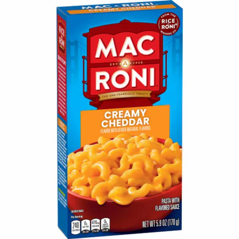 Mac-A-Roni Creamy Cheddar Macaroni & Cheese Box view 1