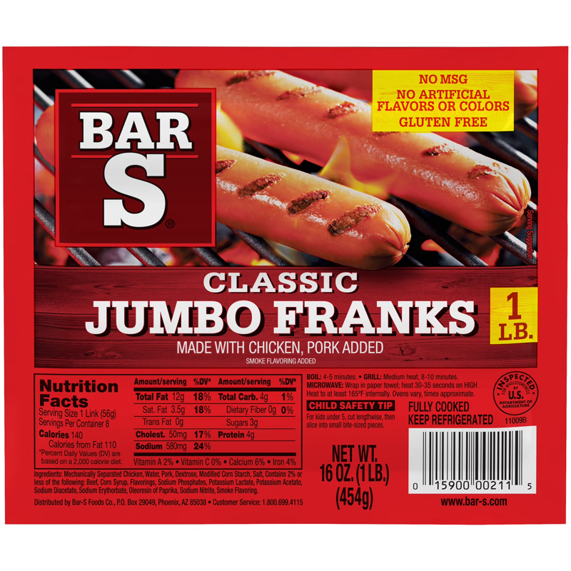 Bar-S Classic Jumbo Franks view 1