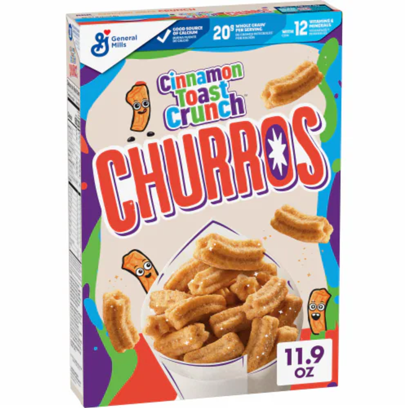 General Mills Cinnamon Toast Crunch Churros Cereal Box view 1