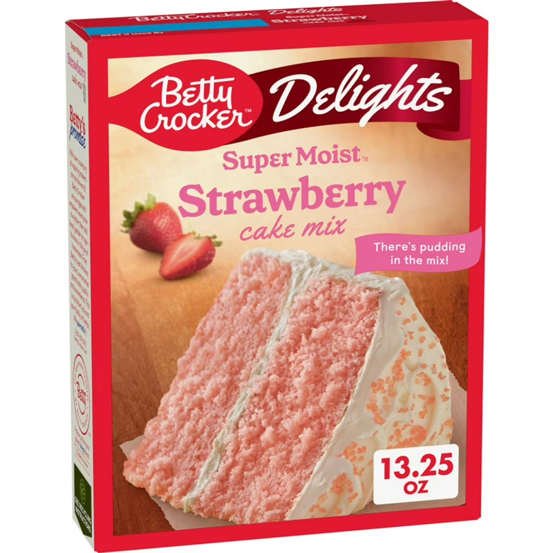 Betty Crocker Delights Super Moist Strawberry Cake Mix 13.25oz