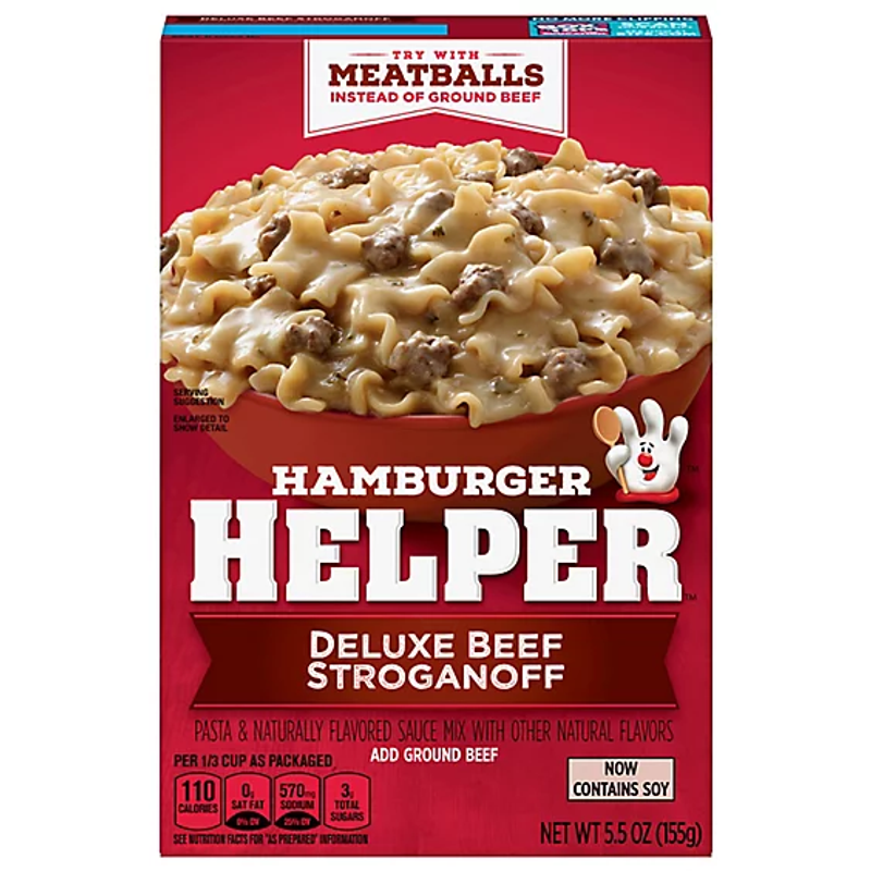 Betty Crocker Hamburger Helper Deluxe Beef Stroganoff Box view 1