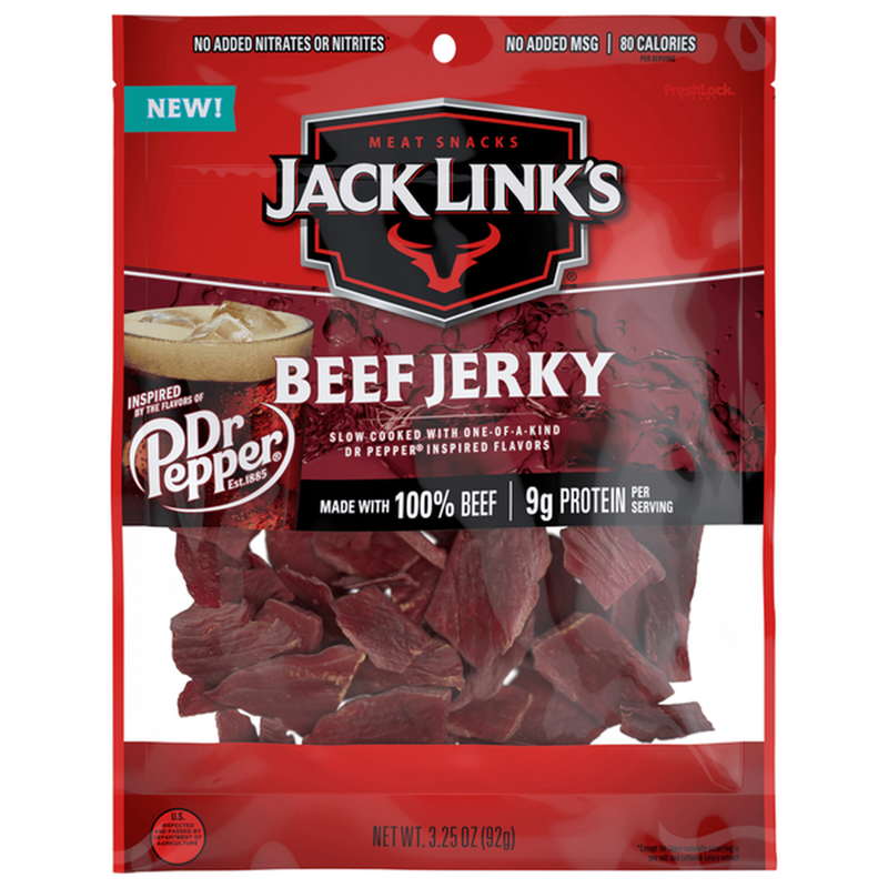 Jack Link's Dr Pepper Beef Jerky 3.25oz Bag
