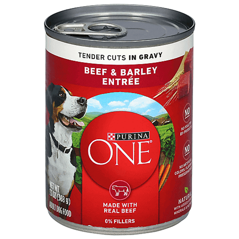 Purina ONE Tender Cuts in Gravy Beef and Barley Entrée view 1