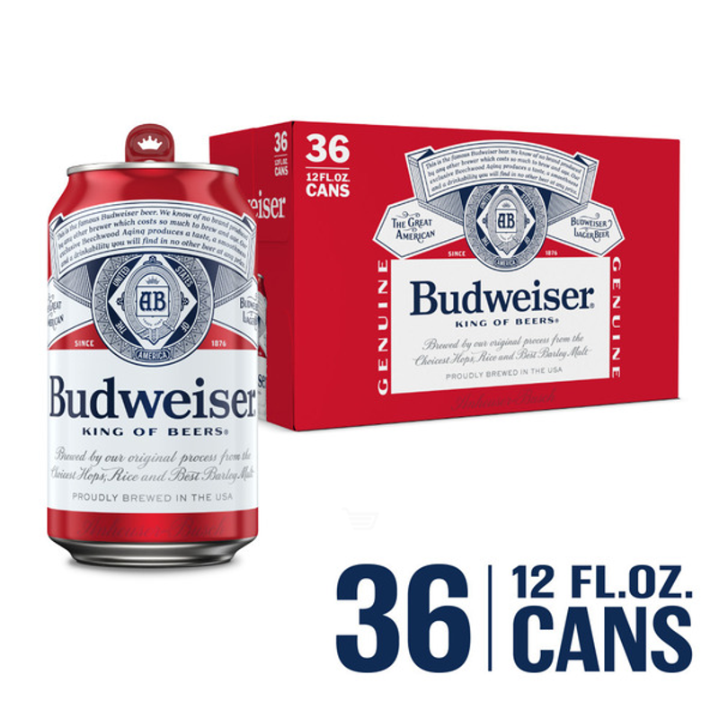 Budweiser American Lager 36 Pack 12oz Cans