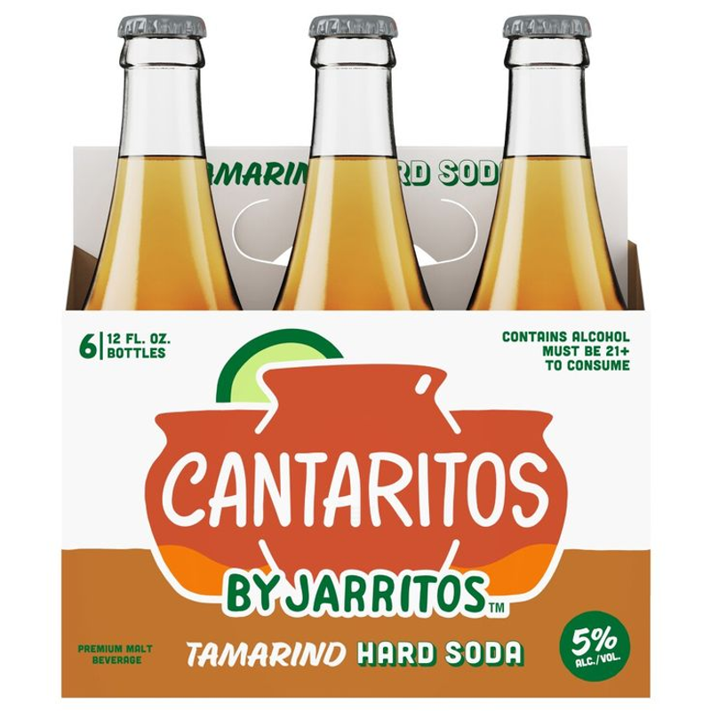 Cantaritos Tamarind Hard Soda 6 Pack 12oz