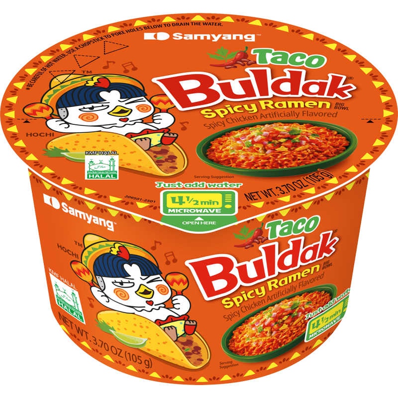 Samyang Buldak Taco Hot Ramen Bowl view 1
