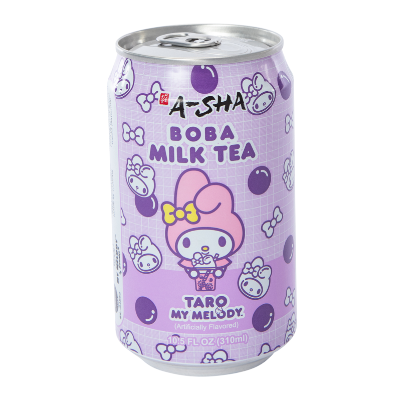 A-SHA Hello Kitty Boba Milk Tea Taro 10.5oz Can
