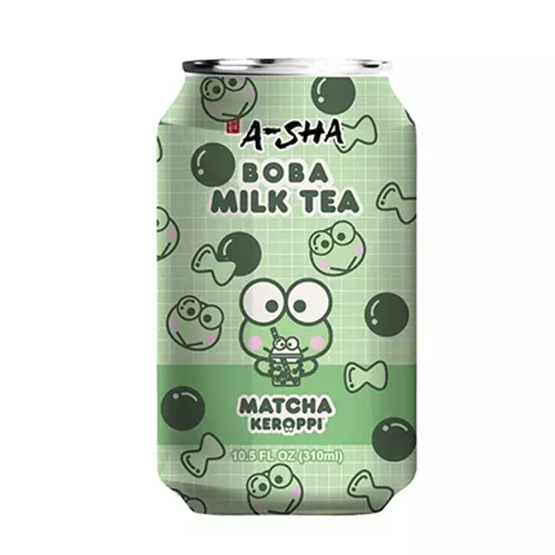 A-SHA Hello Kitty Boba Matcha Milk Tea 10.5oz Can