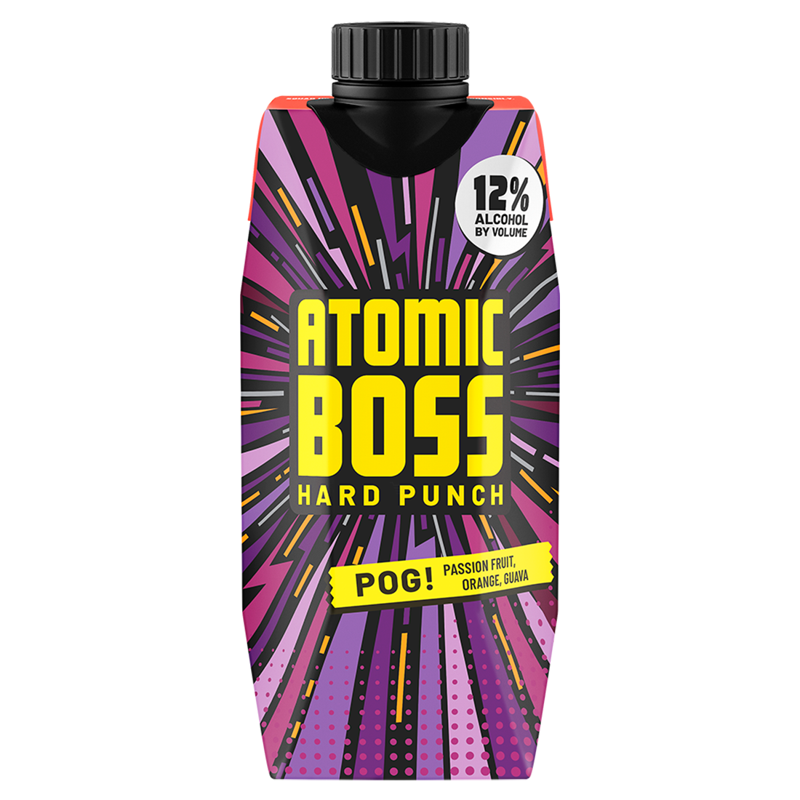 Atomic Boss Hard Punch POG Passionfruit Orange Guava 500mL