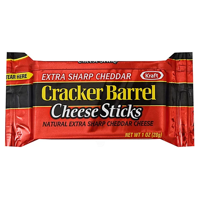 Kraft Cracker Barrel Extra Sharp Yellow Cheddar Cheese Sticks view 1