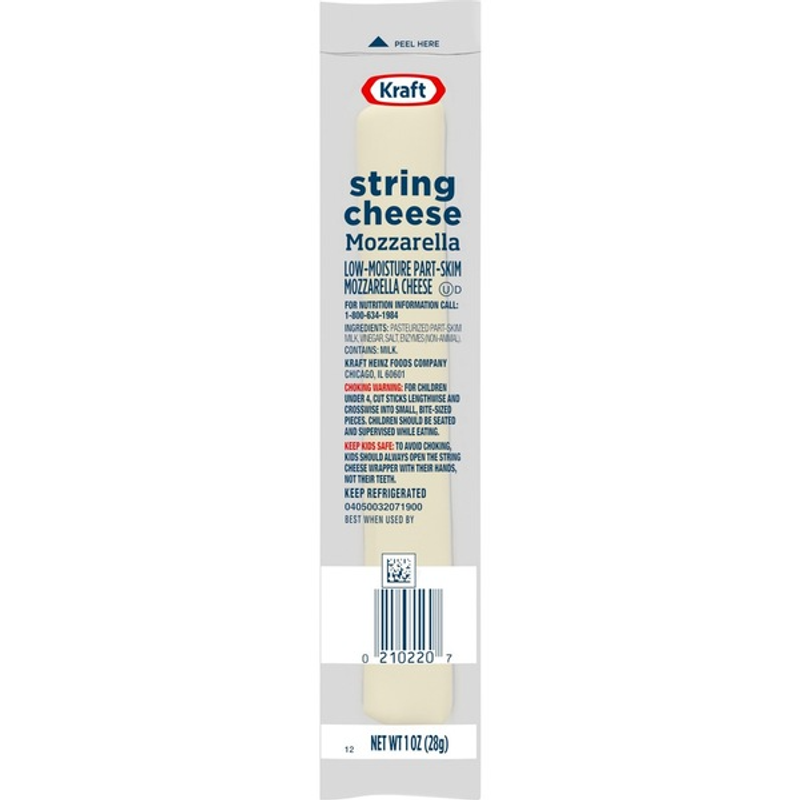 Kraft Natural Mozzarella String Cheese view 1