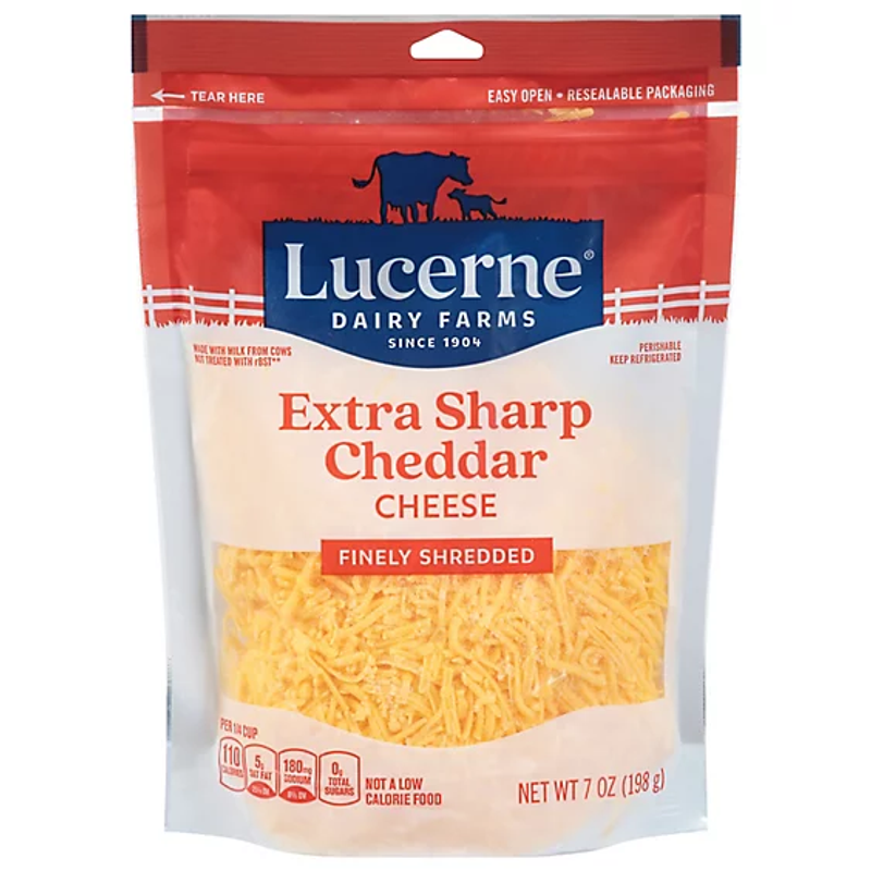 Lucerne Extra Sharp Cheddar Cheese 7oz Bag
