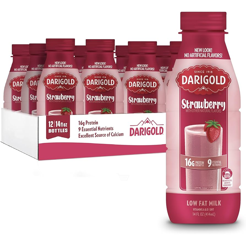 Darigold Strawberry Low Fat Milk view 1