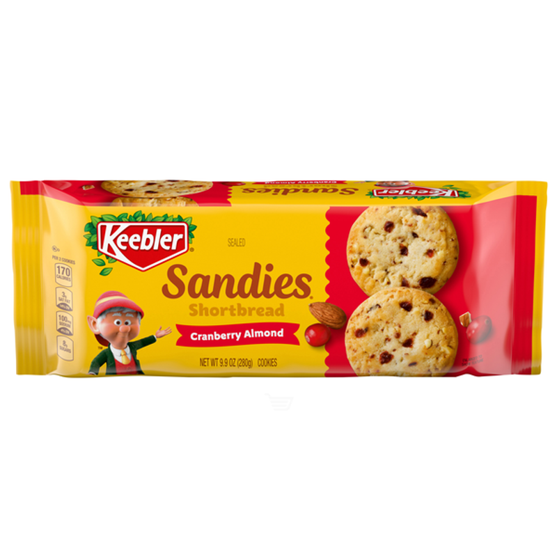 Keebler Sandies Cranberry Almond Shortbread Cookies 9.9oz