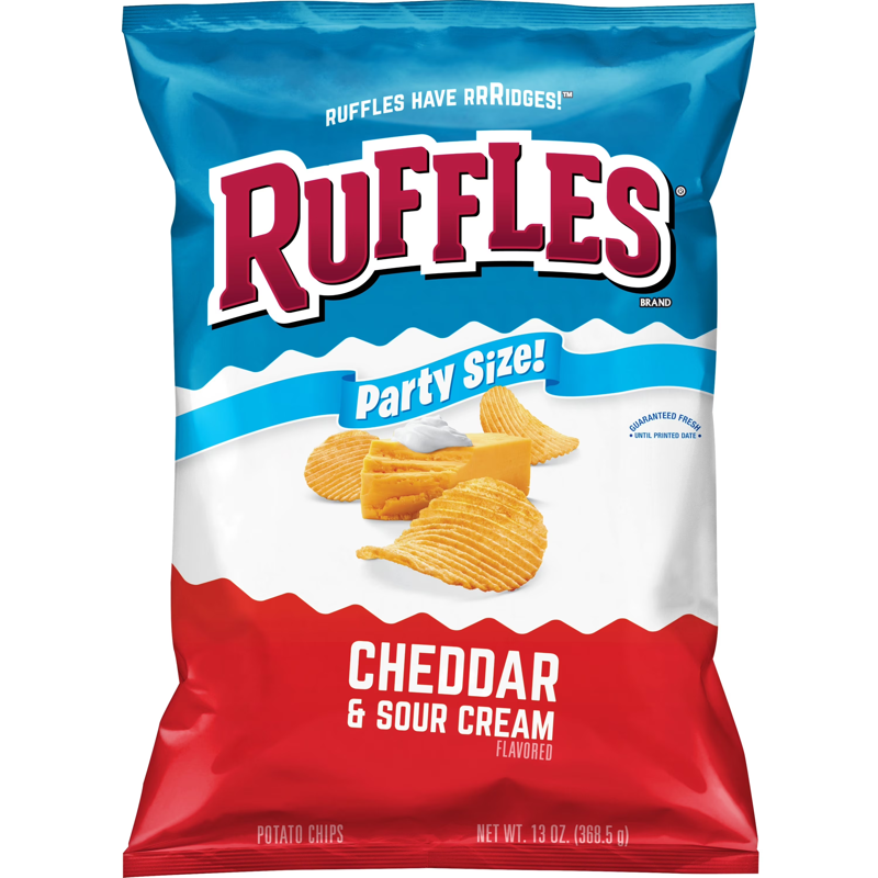 Ruffles Cheddar & Sour Cream Flavored Potato Chips view 1