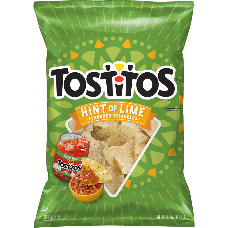 Tostitos Hint of Lime Tortilla Chips 11oz Bag