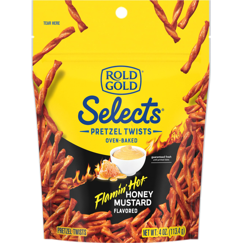 Rold Gold Selects Flamin' Hot Honey Mustard Pretzel Twists 4oz Bag