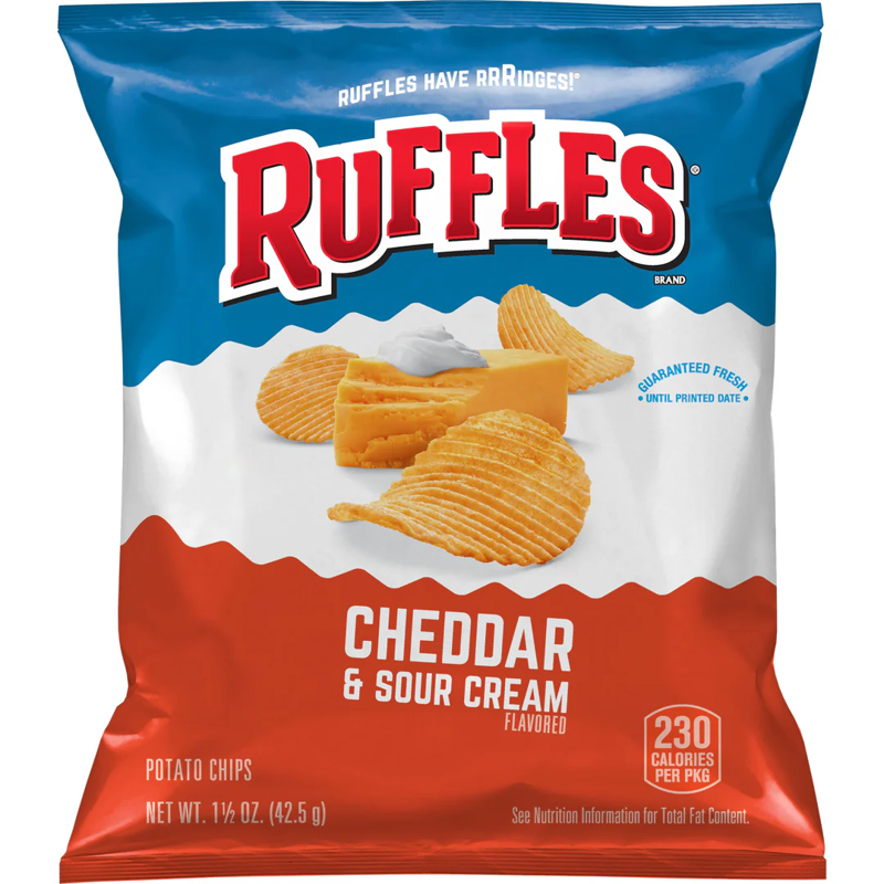 Ruffles Cheddar & Sour Cream Potato Chips view 1