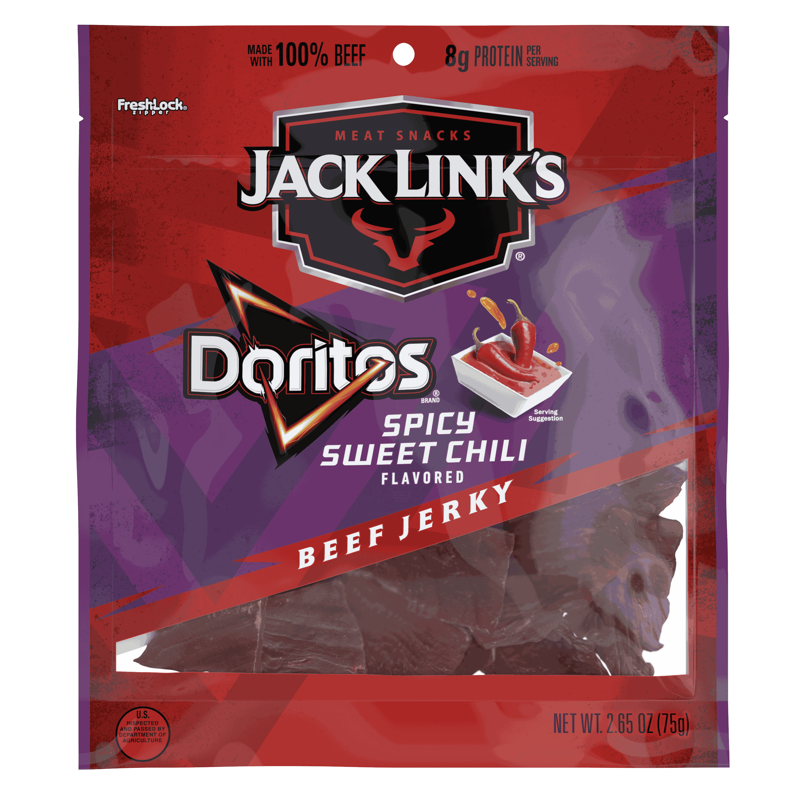 Jack Link's Doritos Nacho Cheese Beef Jerky Bag view 1