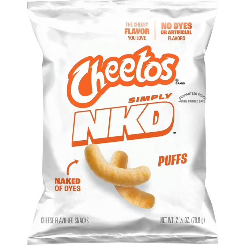 Cheetos Simply NKD Puffs Cheese Flavored Snacks 2.5oz Bag