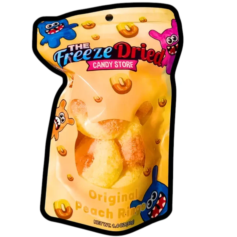 Freeze Dried Peach Rings 1.4oz Bag