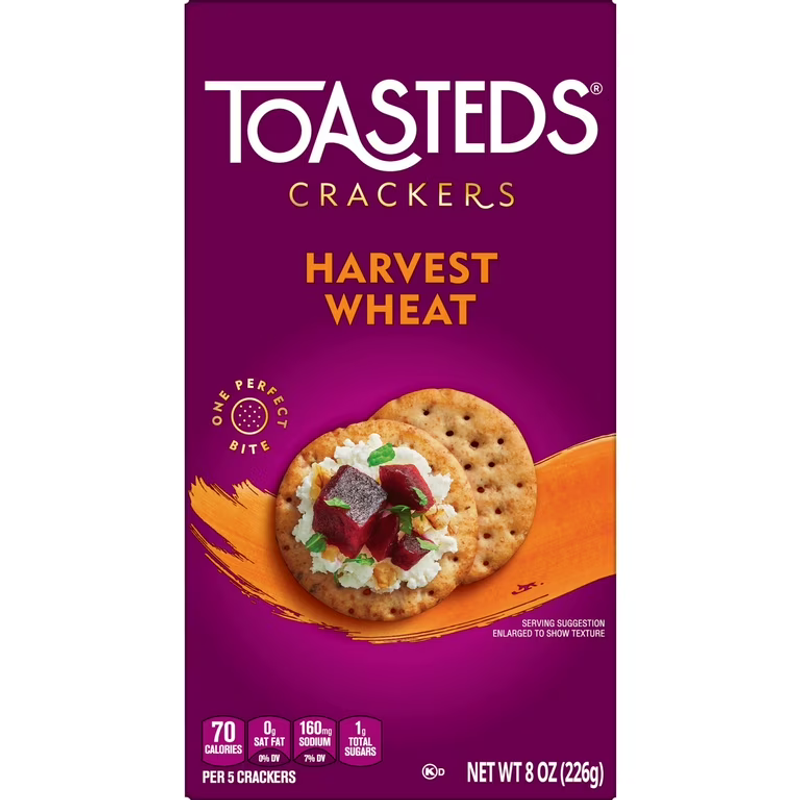 Keebler Toasteds Harvest Wheat Crackers view 1