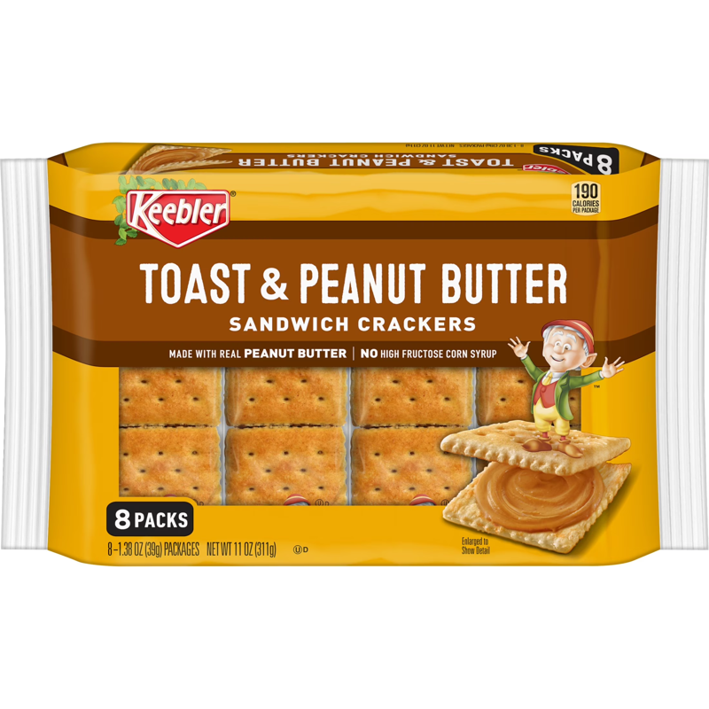 Keebler Toast and Peanut Butter Sandwich Crackers view 1