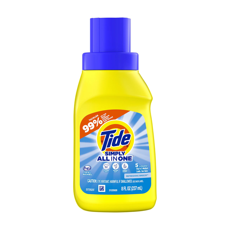 Tide Simply All-in-One Liquid Laundry Detergent 8 fl oz Bottle