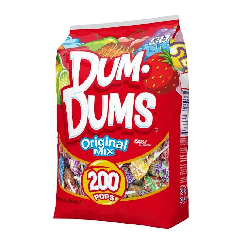 Spangler Dum Dums Assorted Fruit Flavored Lollipops 33.9oz bag