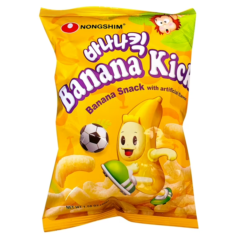 Nongshim Banana Kick Banana Puff Snack view 1