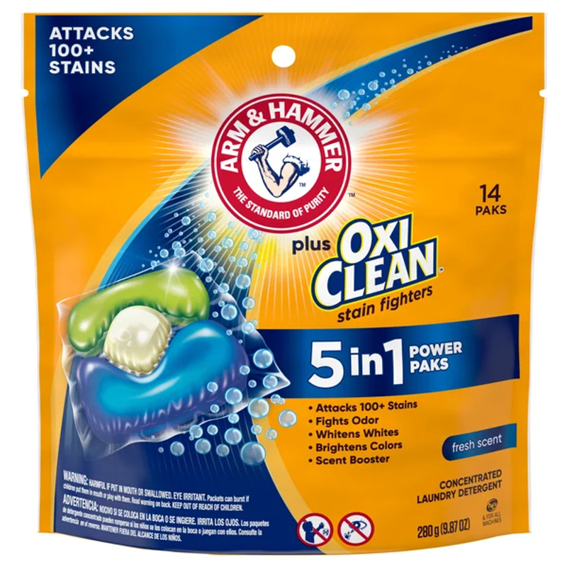 Arm & Hammer OxiClean Power Paks Laundry Detergent Pods view 1