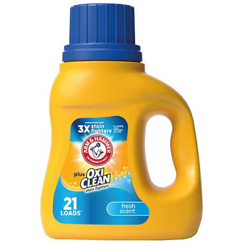 Arm & Hammer Plus OxiClean Liquid Laundry Detergent Fresh Scent 27.5oz Bottle