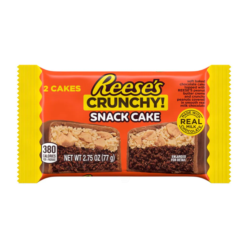 Reese's Crunchy Snack Cake Box view 1