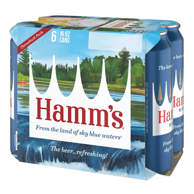 Hamm's American-Style Lager 6 Pack 16oz Cans