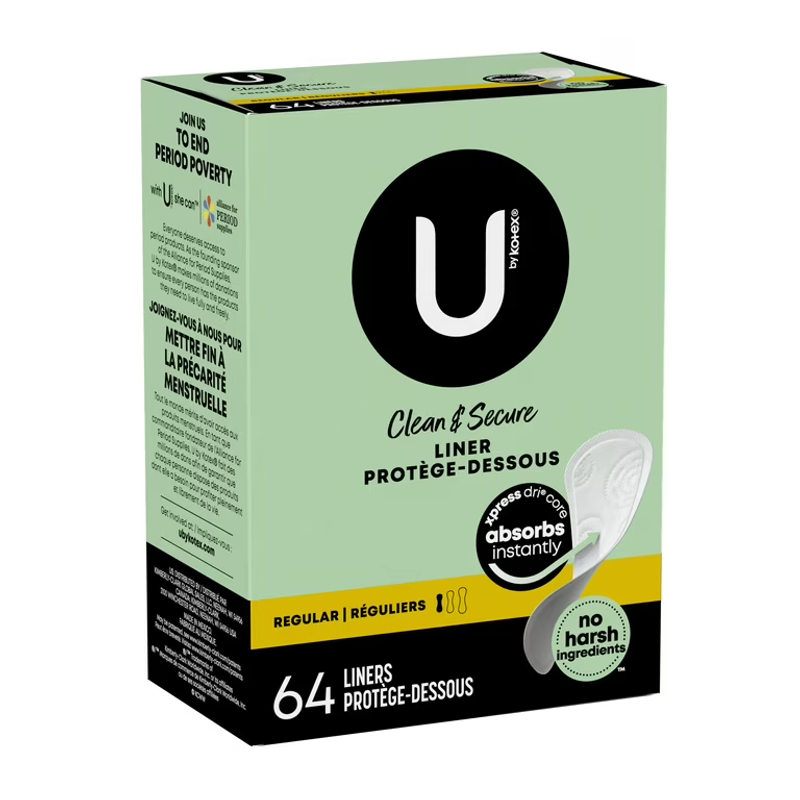 U by Kotex LightDays Regular Panty Liners Box view 1