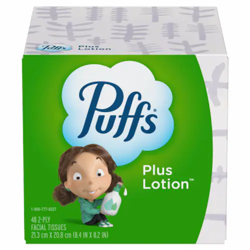 Puffs Plus Lotion Facial Tissues Box view 1