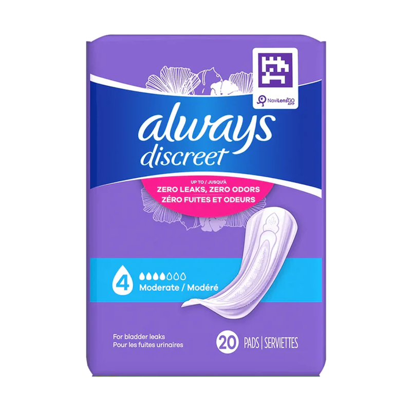 Always Discreet Moderate Pads Bags view 1