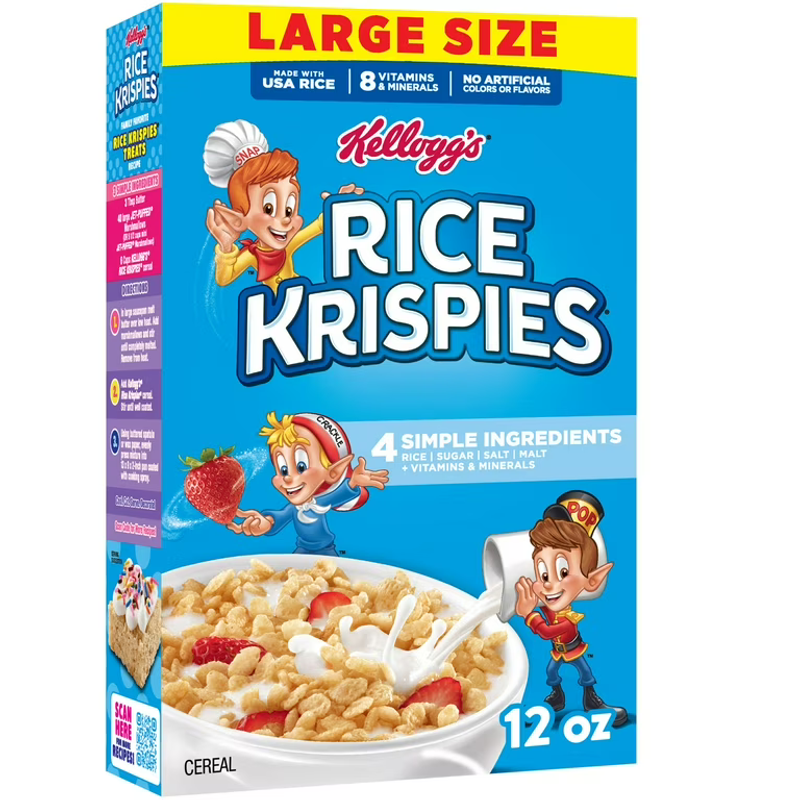 Kellogg's Rice Krispies Cereal Box view 1