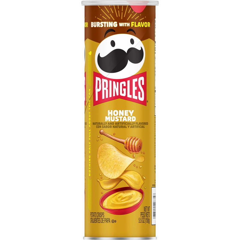 Pringles Honey Mustard Potato Crisps view 1