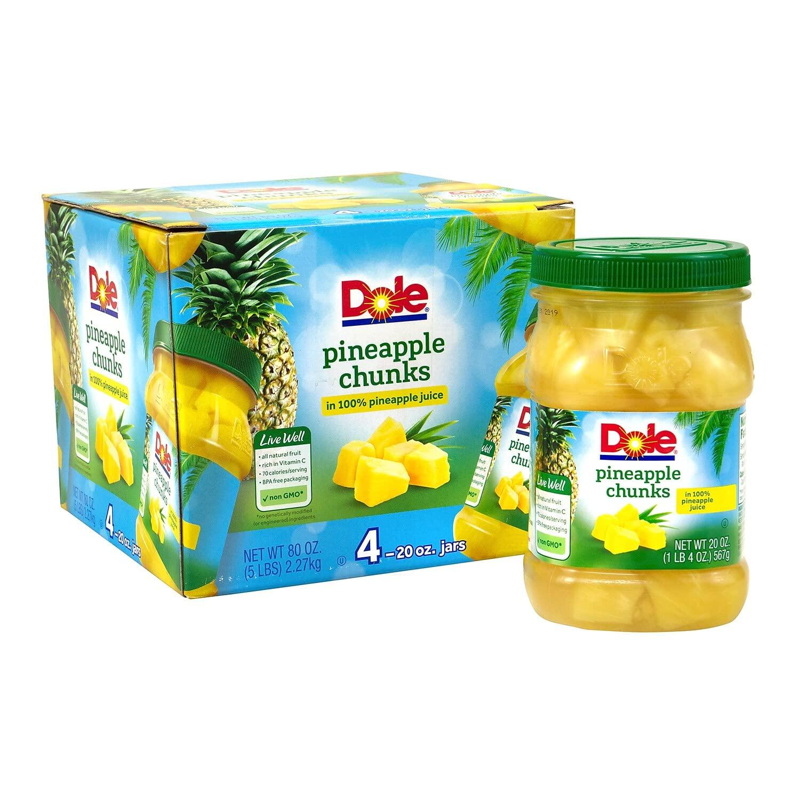 Dole Pineapple Chunks 20oz Jar