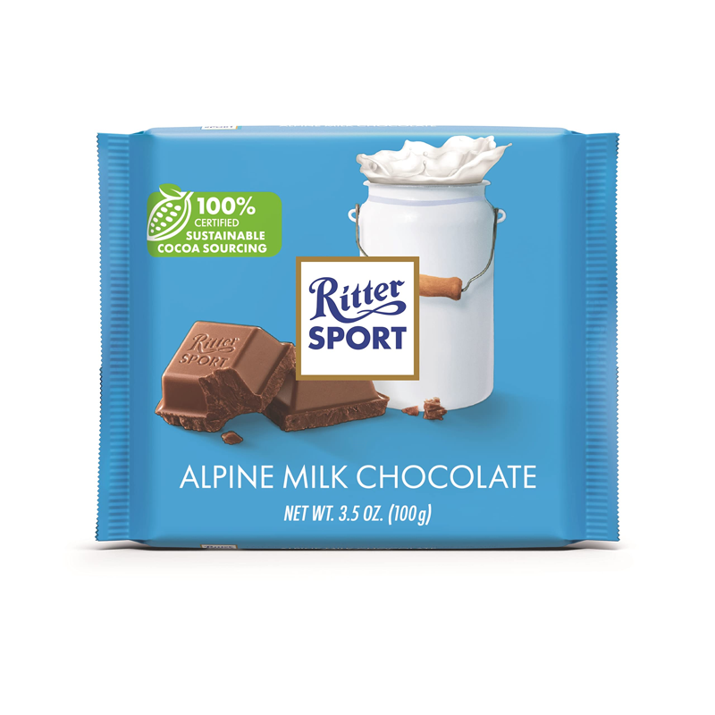 Ritter Sport Alpine Milk Chocolate 100g