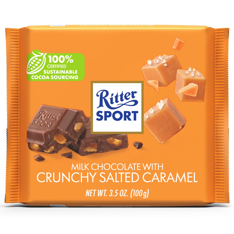 Ritter Sport Salted Caramel Chocolate Bar 100g