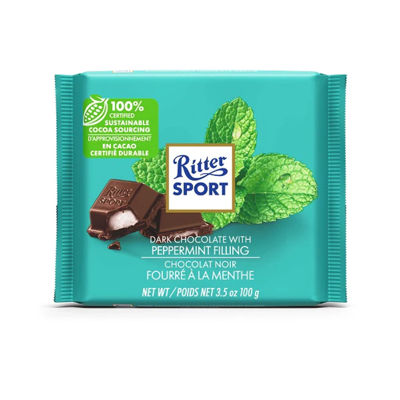 Ritter Sport Peppermint Dark Chocolate 100g