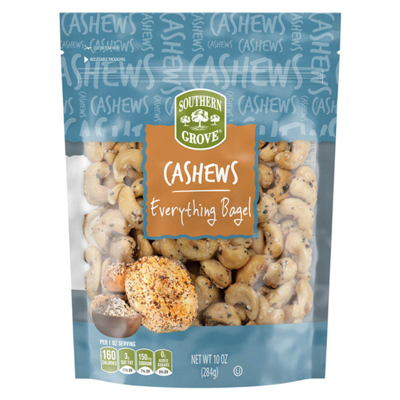 Southern Grove Everything Bagel Cashews 8.25oz Bag
