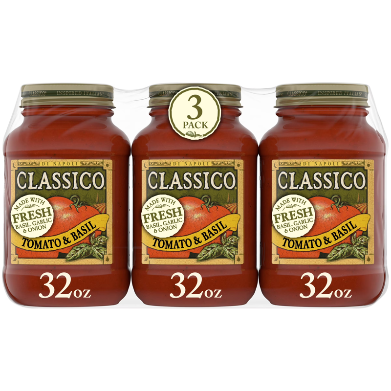 Classico Tomato & Basil Pasta Sauce 32oz Jar