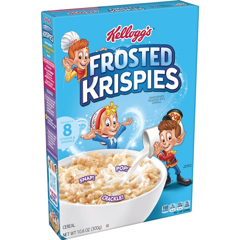 Kellogg's Frosted Krispies Cereal Box view 1