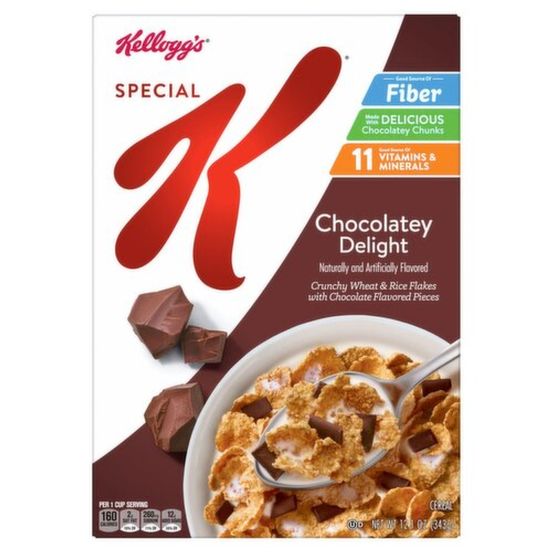 Kellogg's Special K Chocolatey Delight Cereal Box view 1